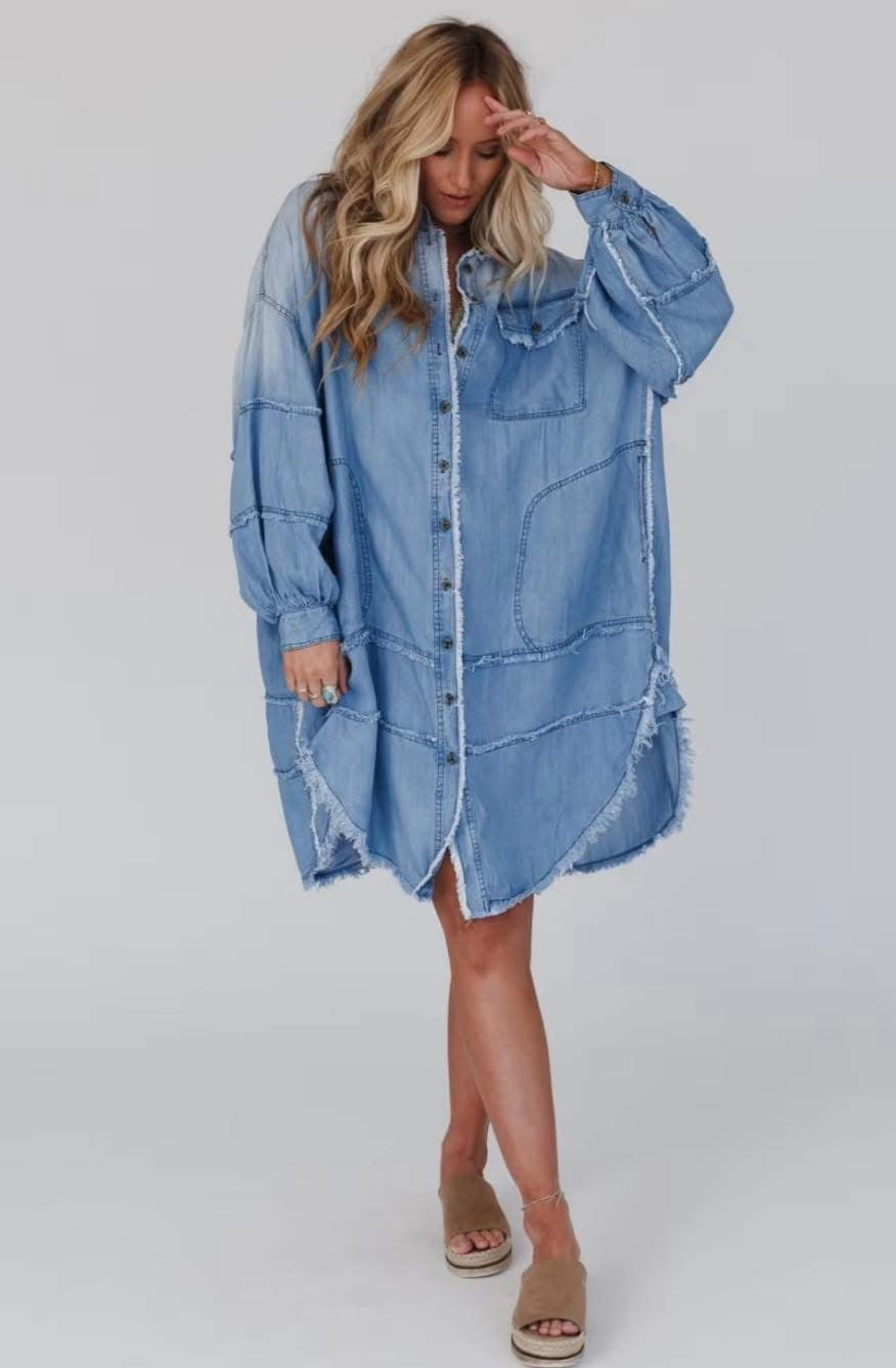 Oversized Chambray Dress