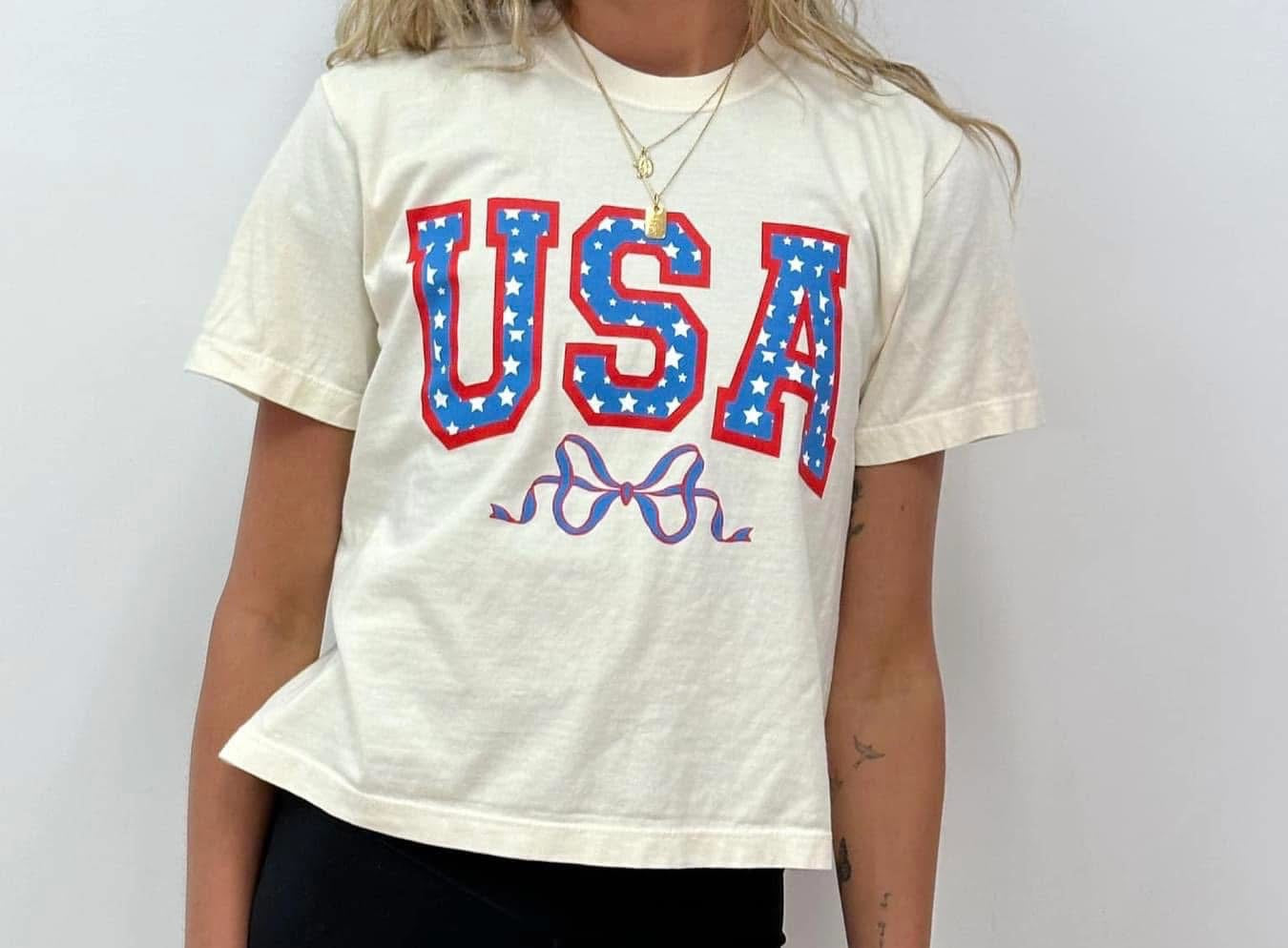 USA Bow Crop Tee